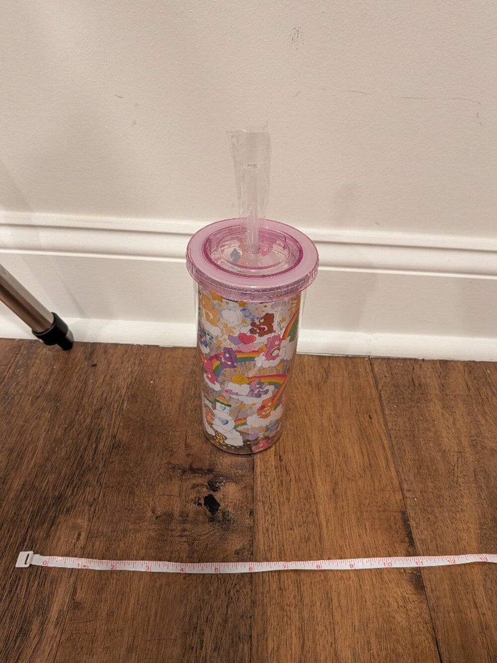 Silver Buffalo Care Bears rainbow stars carnival tumbler lid, 20 oz